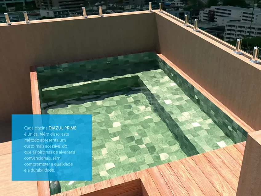 Piscina porcelanato amazonita